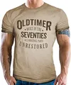 Produktbild: Gasoline Bandit Original Biker Racer Motorrad T-Shirt: Born in The Seventies - Vintage Retro Style