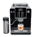 Produktbild: Acopino Clivia Kaffeevollautomat One Touch schwarz – Espressomaschine mit Milchsystem, Cappuccino & Latte Macchiato, Kaffeemaschine mit Bohnen, herausnehmbare Brühgruppe, Display