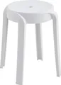 Produktbild: HOME DELUXE Hocker NIVO – Stapelbar, Weiß (6er Set) | Platzsparende Sitzhocker für Küche, Wohnzimmer & Garten