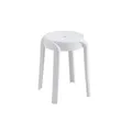 Produktbild: Home Deluxe Hocker NIVO – Stapelbar, Weiß (6er Set) | Platzsparende Sitzhocker für Küche, Wohnzimmer & Garten