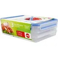 Produktbild: Emsa Aufschnittbox Clip und Close 508556, aus Kunststoff, 3x 1 Liter, 3-lagig, transparent / blau, luftdicht