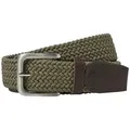 Produktbild: Jack & Jones Flechtgürtel Gürtel JACSPRING Woven Belt mit Lederdetails grün 95 cm