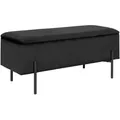 Produktbild: Mid.you Garderobenbank Watford, Schwarz, Metall, 2-Sitzer, 95x43x36.5 cm, Truhe im Sitz, Garderobe, Garderobenbänke