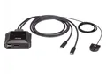 Produktbild: ATEN US3312-AT Tastatur/Video/Maus (KVM)-Switch Schwarz (US3312-AT)