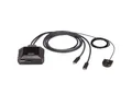 Produktbild: Aten US3312 2-Port USB-C 4K DisplayPort KVM Switch Computer-Adapter
