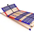 Produktbild: Lattenrost Sleep Best 42® Vario Plus, Schlummerparadies, Kopfteil manuell verstellbar, Fußteil manuell verstellbar, aus 100% BUCHE, 10 Jahre Garantie, SCHULTERFRÄSUNG, unmontiert 90 cm x 190 cm x 7,5 cm