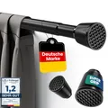 Produktbild: ® - Gardinenstange ohne bohren schwarz, 260-350cm – Teleskopstange Vorhang au...