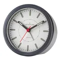 Produktbild: Atrium moderner Design Wecker Analog Quarz ohne Ticken mit Licht und Snooze Grau Anthrazit Rund A261-4