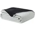 Produktbild: Restilo Tagesdecke Tagesdecke Wohndecke Bettüberwurf Wendedesign leichte Allzweckdecke, Steppdecke schwarz|silberfarben 240 cm x 260 cm