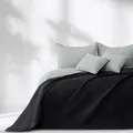 Produktbild: Bettüberwurf 240x260cm Schwarz Grau - Oeko-tex zertifiziert