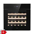 Produktbild: Klarstein Vinsider 30 Built-In Uno Einbau-Weinkühlschrank 30 Flaschen 77 Ltr Edelstahl Schwarz 30 Flaschen 1 Kühlzone