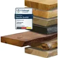 Produktbild: tømmermann Wandregal Schweberegal Holzregal mit Baumkante - Hängeregal aus Massivholz, Komplett-Set 130 cm