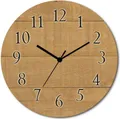 Produktbild: ARTland Holz Wanduhr Funkuhr - schwarzer Zeiger Holz hell Größe: 30x30 cm