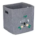 Produktbild: Relaxdays Aufbewahrungsbox Koala, Stoffbox für Kinder, aus Filz, faltbar, Spielzeugbox, HxBxT: 33 x 33 x 33 cm, grau