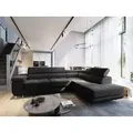 Produktbild: Masseno Ecksofa APIRO R-S mit Schlaffunktion L-Form, Sofa mit Bettkasten, Wohnzimmersofa, Couch, Soffa, Bettsofa, Couchgarnitur- Schwarz, POSO 135 - Schwarz
