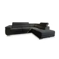 Produktbild: MASSENO Ecksofa mit Schlaffunktion Apiro , schwarz , Maße (cm): B: 277 H: 90
