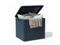 Produktbild: Prosperplast Gartenbox Aufbewahrungsbox WOODEBOX 140L, in Holzoptik, aus Kunststoff, mit Deckel, 460 × 585 × 550 mm