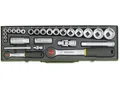 Produktbild: PROXXON Steckschlüsselsatz 1/2 Zoll + 1/4 (27-tlg.) 23020