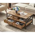 Produktbild: VASAGLE Couchtisch, Sofatisch, Wohnzimmertisch, 100 x 55 x 45 cm(LxBxH) braun|schwarz