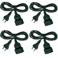 Produktbild: 4x Brennenstuhl Kunststoff-Verlängerungskabel 5m schwarz, 1161800