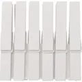 Produktbild: Glorex Holzklammern weiß 7,4 x 1,0 cm 6 Stück Bastelmaterial