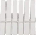 Produktbild: Glorex Holzklammern weiß 7,4 x 1,0 cm 6 Stück  Klammer