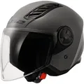 Produktbild: LS2 Motorradhelm OF616 Airflow II Solid Jethelm, vorbereitet für Kommunikationssystem grau XL (61/62)