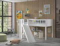 Produktbild: Spielbett Rutsche Leiter Rolllattenrost Hochbett Kinderbett Rutschbett 90x200