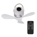 Produktbild: Bestlivings Mobiler Deckenventilator mit Akku & Licht – 3600mAh USB Ventilator mit Fernbedienung, 4 Stufen, Timer, leise, tragbar für Camping, Garten, Indoor