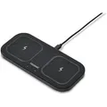 Produktbild: TRONIC® Ladepad QI Dual mit Metallrahmen inkl. 30W Netzteil (Schwarz)