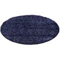 Produktbild: Homtex Hochflor-Teppich, Ø 120 cm Rund, Hochfloriger Teppich Weich und Flauschig, Rundes Design für Wohnzimmer blau Ø 120 cm Rund