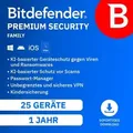 Produktbild: Bitdefender Premium Security Family / 25 Geräte / 1 Jahr / Lizenz per E-Mail