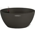 Produktbild: Lechuza Übertopf CUBETO Stone 40, graphitschwarz, Ø 40 x 18 cm, aus Kunststoff, für innen und außen, Wasserspeicher und Innentopf