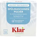 Produktbild: Klar Spülmaschinen Pulver 1375g ohne Duftstoffe, 55 Anwendungen, vegan