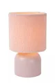 Produktbild: Tischleuchte Schlafzimmer Stoff Schirm Pink 28 cm E14 Nachttisch Lampe blendarm