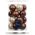Produktbild: 20 Weihnachtskugeln Glas 6cm matt & glänzend Christbaumkugeln Weihnachtsbaumkugeln Christbaumschmuck Weihnachtsbaumschmuck Weihnachten Braun Perle Mix