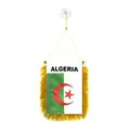 Produktbild: AZ FLAG - Wimpel Algerien - 15x10 cm - Algerische Mini Flagge 10 x 15 Cm - Auto Pennant Spezielle Auto