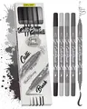 Produktbild: Online Pen Fineliner Calli.Brush, (flexible Pinsel- und feine Kalligrafie-Spitze), 5x Handlettering Stifte Set, bunte Brush Pens, verschiedene Spitzen