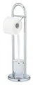 Produktbild: WENKO Stand WC Garnitur Siena Chrom Toiletten Bürsten Klo Rollen Papier Halter