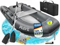 Produktbild: KESSER® Schlauchboot für 2-4 Personen - Wave Motor geeignet Freizeitboot Paddelboot Motorboot Angelboot - mit 1-2 Sitzbänken, Reparaturset & Tasche aufblasbar PVC