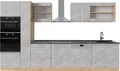 Produktbild: Küchenzeile Vicco R-Line Beton/Goldkraft Eiche 350 cm , AP Anthrazit, Model 53822