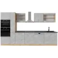 Produktbild: Vicco Küchenzeile, Grau, Honigeiche, Holzwerkstoff, Küchenblock,Rechteckig, 350x81.6x60 cm, Küchen, Küchenzeilen & Küchenblöcke, Küchenzeilen ohne Geräte