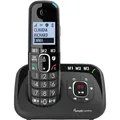 Produktbild: Amplicomms BigTel 1580 DECT-Mobilteil Freisprechen, für Hörgeräte kompatibel, Wahlwiederholung, Anrufbeantworter LED-Di - Schwarz