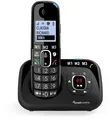 Produktbild: Amplicomms BigTel 1580 DECT-Mobilteil Freisprechen, für Hörgeräte kompatibel, Wahlwiederholung, Anrufbeantworter LED-Display Schwarz