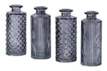 Produktbild: Levandeo® Dekovase, 4er Set Vase Schwarz Grau H13cm Glas Blumenvase Tischdeko Herbstdeko