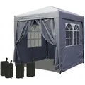 Produktbild: Quick Star Faltpavillon, Grau, Metall, Quadratisch, 250x245x250 cm, Sonnen- & Sichtschutz, Pavillons & Pergolas