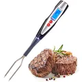 Produktbild: Westmark Braten- und Grillgabel mit Thermometer, Mit LED-Anzeige und Taschenlampe, Länge: 38,5 cm, Rostfreier Edelstahl/Kunststoff/Silikon, Silber/Schwarz/Rot, 15042280