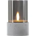 Produktbild: LED Kerze Glas Windlicht Grau Kalio