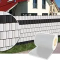 Produktbild: Sichtschutz Rolle 35m blickdicht PVC Zaunfolie Sichtschutzfolie Windschutz für Doppelstabmatten Zaun Sichtschutzrolle - Weiss - Weiß