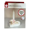 Produktbild: Rayher Silikon Gießform Kerzenständer Herz, 15,9x15x2,5cm, inkl. 3x5 Schablonen